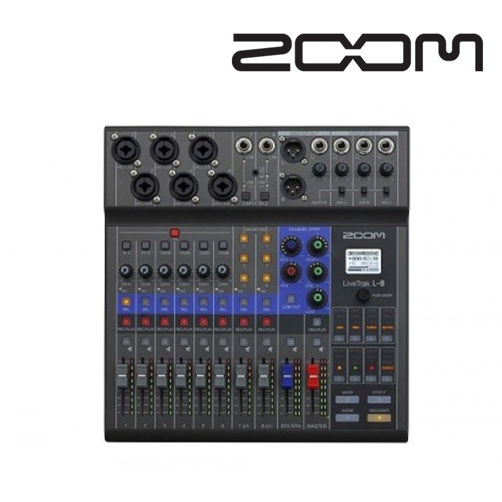 ZOOM L-8 멀티 라이브 트랙 레코더 믹서