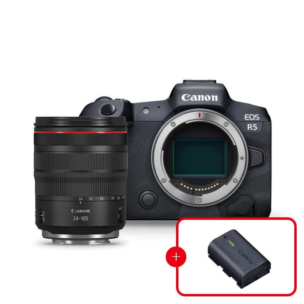 [캐논정품판매처] 캐논 EOS R5+RF 24-105mm F4 L 렌즈 KIT+LP-E6NH 배터리+가이드북